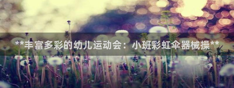 尊龙物流怎么样:**丰富多彩的幼儿运动会:小班彩虹伞器械操*